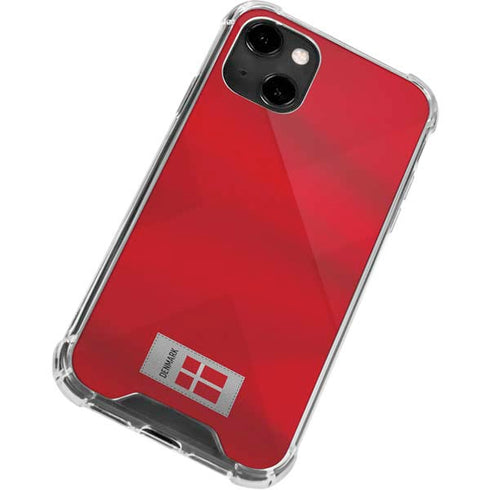 Denmark Soccer Flag iPhone 14 Clear Case